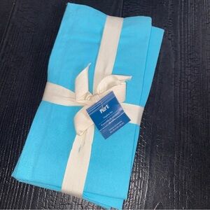 Pier 1 Imports Blue Cotton Napkin Set Of 4 NWT